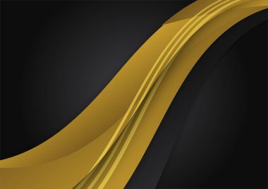 Abstract luxury gradient black and gold presentation design background