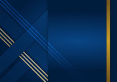 Abstract blue and gold presentation background design