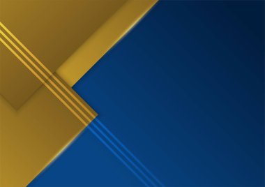 Abstract blue and gold presentation background design