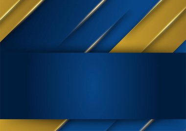 Abstract blue and gold presentation background design