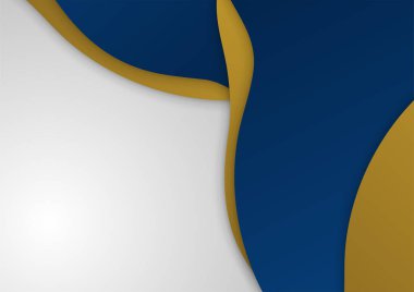 Abstract blue and gold presentation background design