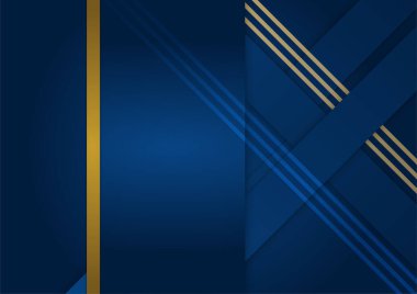 Abstract blue and gold presentation background design