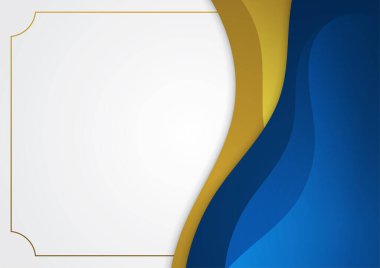 Abstract blue and gold presentation background design