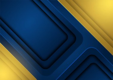 Abstract blue and gold presentation background design
