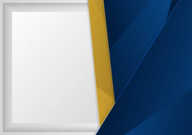 Abstract blue and gold presentation background design