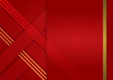Abstract red and gold presentation design background