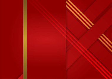 Abstract red and gold presentation design background