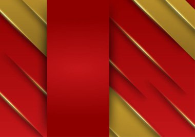 Abstract red and gold presentation design background