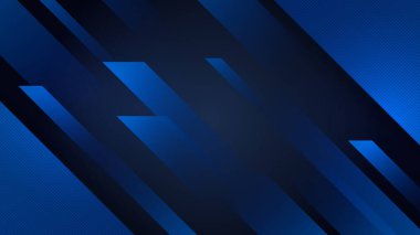 Modern shiny realistic dark blue black with shadow abstract design presentation background. Technology network vector illustration for banner, cover, web, flyer, card, poster, texture, slide, magazine