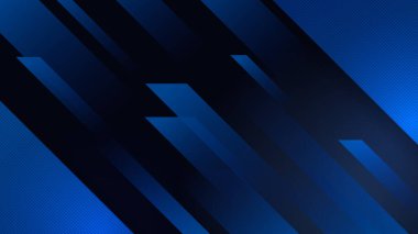 Modern shiny realistic dark blue black with shadow abstract design presentation background. Technology network vector illustration for banner, cover, web, flyer, card, poster, texture, slide, magazine