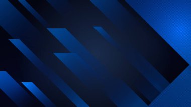 Modern shiny realistic dark blue black with shadow abstract design presentation background. Technology network vector illustration for banner, cover, web, flyer, card, poster, texture, slide, magazine