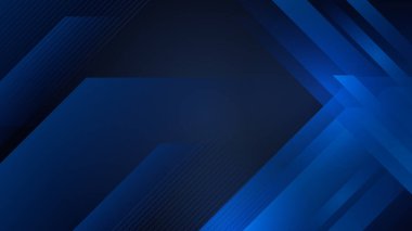 Modern shiny realistic dark blue black with shadow abstract design presentation background. Technology network vector illustration for banner, cover, web, flyer, card, poster, texture, slide, magazine