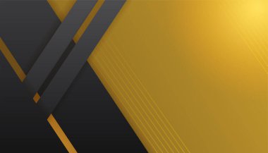 Lüks siyah altın arka plan. Zarif bir sunum afişi. Vektör illüstrasyonu.