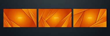 Posterler, afişler, iniş sayfası konsepti resmi için geometrik yaratıcı ve minimal gradyan kavramlara sahip soyut minimal turuncu arkaplan.