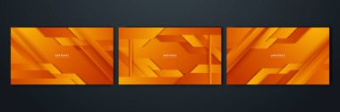 Posterler, afişler, iniş sayfası konsepti resmi için geometrik yaratıcı ve minimal gradyan kavramlara sahip soyut minimal turuncu arkaplan.