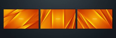 Posterler, afişler, iniş sayfası konsepti resmi için geometrik yaratıcı ve minimal gradyan kavramlara sahip soyut minimal turuncu arkaplan.
