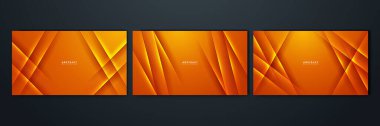 Posterler, afişler, iniş sayfası konsepti resmi için geometrik yaratıcı ve minimal gradyan kavramlara sahip soyut minimal turuncu arkaplan.