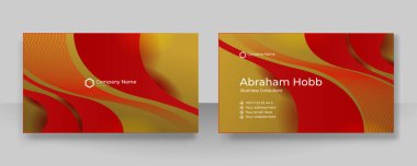Modern Red Gold Business Card - Creative and Clean Business Card Template