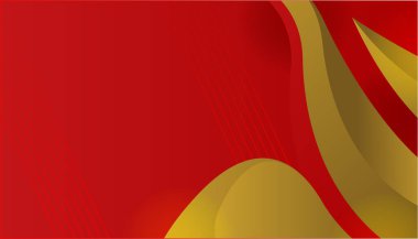 Soyut kırmızı ve altın arkaplan