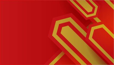 Soyut kırmızı ve altın arkaplan