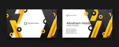 Modern black and yellow business card