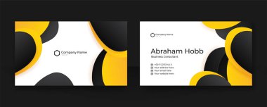 Modern black and yellow business card
