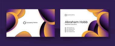 Modern purple and orange business card