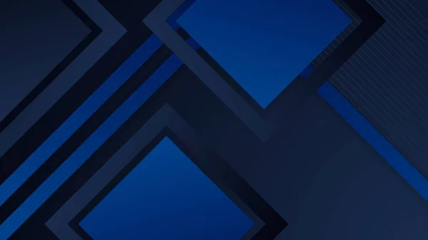 Modern Shiny Realistic Dark Blue Black Shadow Abstract Design Presentation — Stockvektor