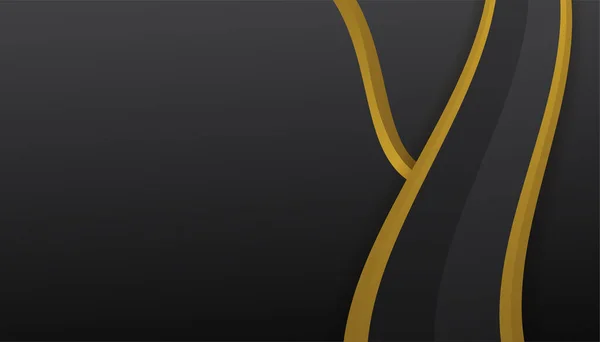 Lusso Sfondo Oro Nero Elegante Banner Presentazione Aziendale Illustrazione Vettoriale — Vettoriale Stock
