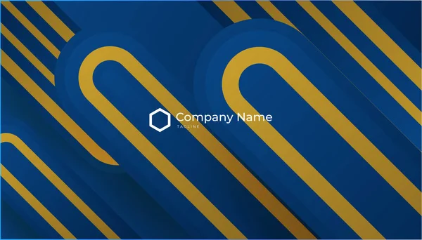 Luxury Dark Blue Gold Background Elegant Business Presentation Banner Vector — Διανυσματικό Αρχείο