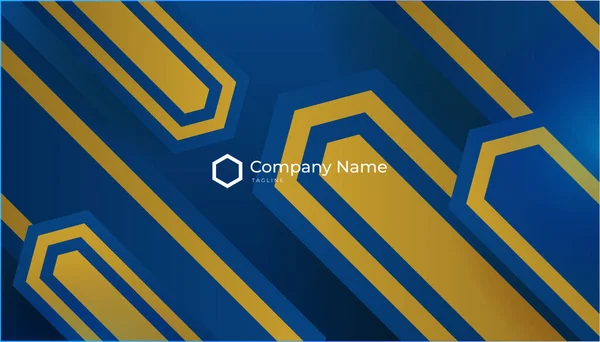 Luxury Dark Blue Gold Background Elegant Business Presentation Banner Vector —  Vetores de Stock