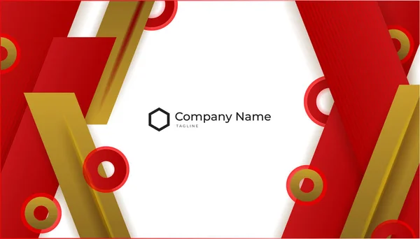 Luxury Dark Red Gold Background Elegant Business Presentation Banner Vector — ストックベクタ