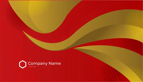 Luxury Dark Red Gold Background Elegant Business Presentation Banner Vector — 图库矢量图片