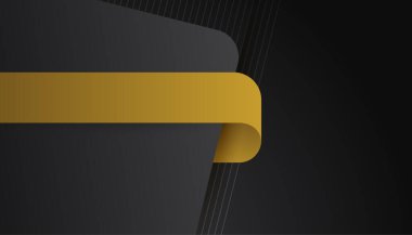 Lüks siyah altın arka plan. Zarif bir sunum afişi. Vektör illüstrasyonu.