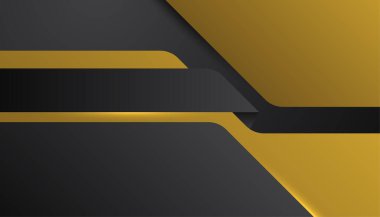 Lüks siyah altın arka plan. Zarif bir sunum afişi. Vektör illüstrasyonu.