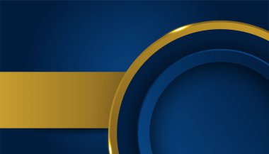 Soyut Mavi ve Altın Arkaplan