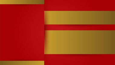 Soyut kırmızı ve altın arkaplan