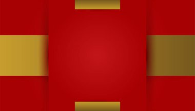 Soyut kırmızı ve altın arkaplan