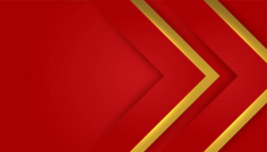 Soyut kırmızı ve altın arkaplan