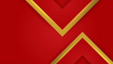 Soyut kırmızı ve altın arkaplan