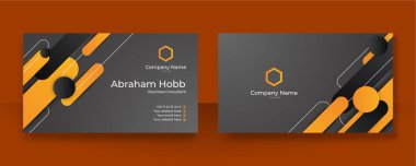 Modern black and orange business card