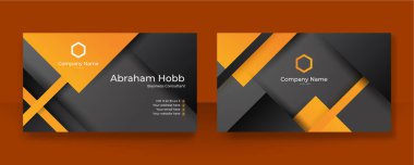 Modern black and orange business card