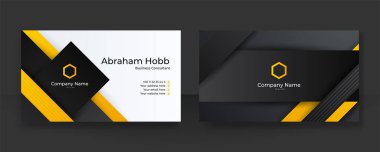 Modern black and yellow business card