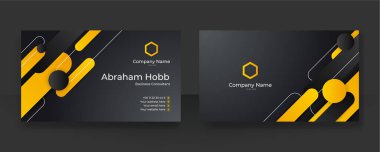 Modern black and yellow business card
