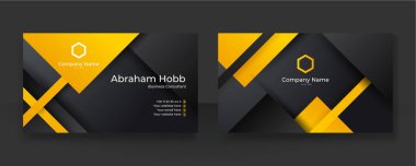 Modern black and yellow business card