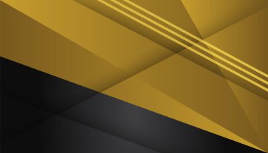 Lüks siyah altın arka plan. Zarif bir sunum afişi. Vektör illüstrasyonu.