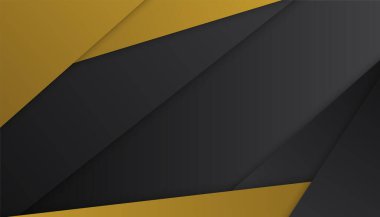 Lüks siyah altın arka plan. Zarif bir sunum afişi. Vektör illüstrasyonu.