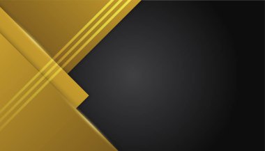 Lüks siyah altın arka plan. Zarif bir sunum afişi. Vektör illüstrasyonu.