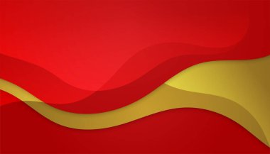 Soyut kırmızı ve altın arkaplan