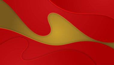 Soyut kırmızı ve altın arkaplan